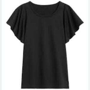 Banana Republic‎ SUPIMA® Cotton Flutter-Sleeve Top